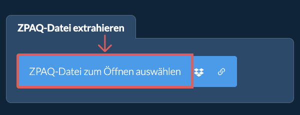 ZPAQ-Datei extrahieren