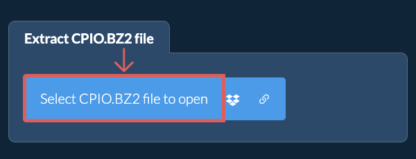 Extract CPIO.BZ2 file