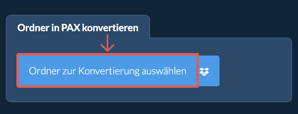 Ordner in PAX konvertieren