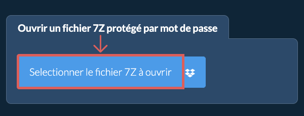 Ouvrir un fichier 7Z protégé par mot de passe