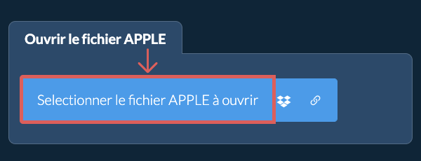 Ouvrir le fichier APPLE