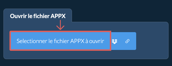 Ouvrir le fichier APPX