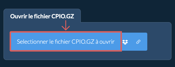 Ouvrir le fichier CPIO.GZ