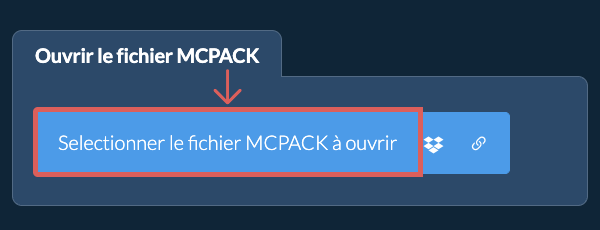 Ouvrir le fichier MCPACK