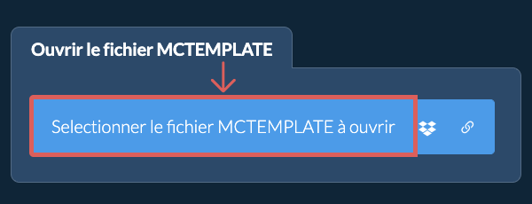 Ouvrir le fichier MCTEMPLATE