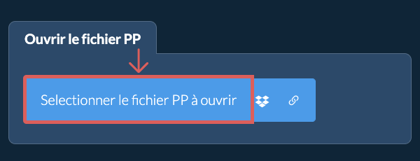 Ouvrir le fichier PP