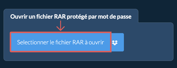 Ouvrir un fichier RAR protégé par mot de passe