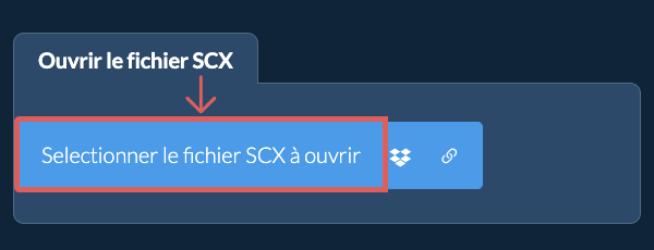 Ouvrir le fichier SCX