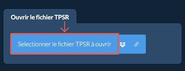 Ouvrir le fichier TPSR