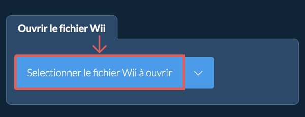 Ouvrir le fichier Wii