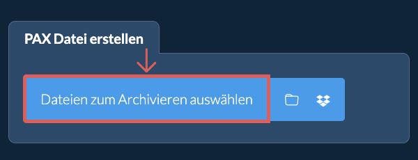 1. PAX Datei erstellen