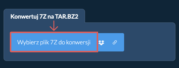 Konwertuj 7Z na TAR.BZ2