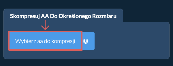 Skompresuj aa Poniżej określonego rozmiaru