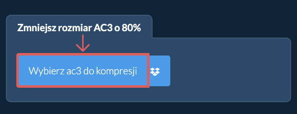 Zmniejsz rozmiar ac3 o 80%