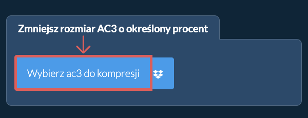 Zmniejsz rozmiar ac3 o określony procent