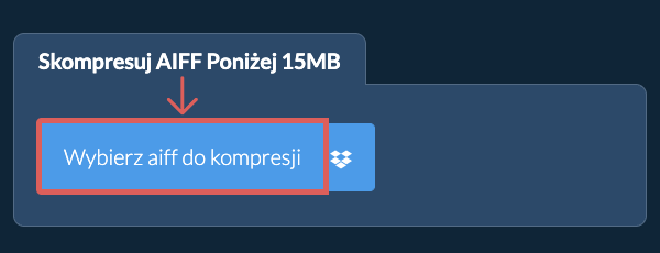 Skompresuj aiff Poniżej 15MB