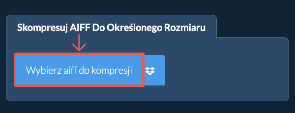 Skompresuj aiff Poniżej X