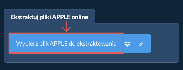 Ekstraktuj pliki APPLE online