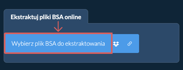 Ekstraktuj pliki BSA online
