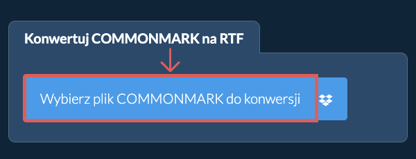 Konwertuj COMMONMARK na RTF