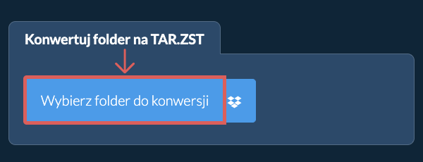 Konwertuj folder na TAR.ZST