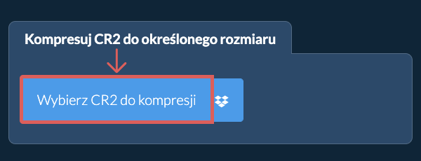 Kompresuj CR2 do określonego rozmiarukb online