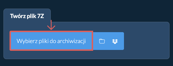 1. Twórz plik 7Z