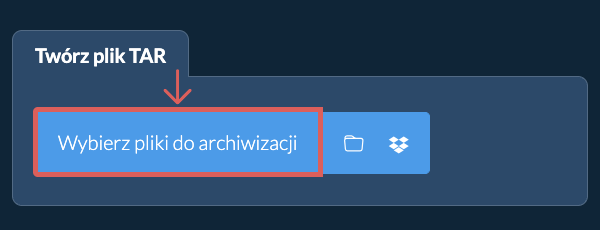 1. Twórz plik TAR