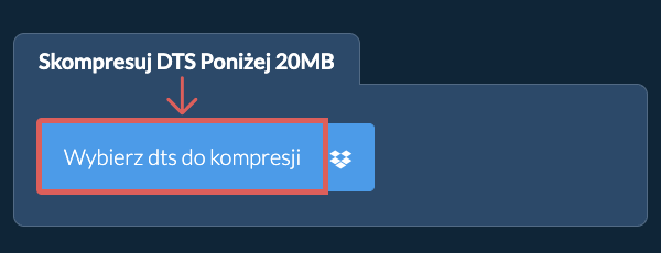 Skompresuj dts Poniżej 20MB