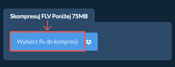 Skompresuj flv Poniżej 75MB