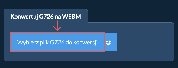 Konwertuj G726 na WEBM