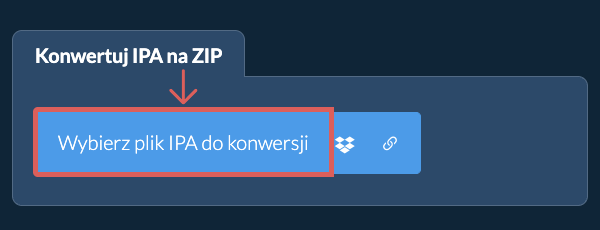 Konwertuj IPA na ZIP