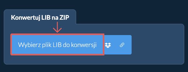 Konwertuj LIB na ZIP