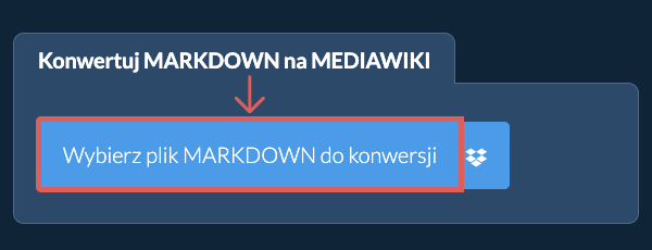 Konwertuj MARKDOWN na MEDIAWIKI