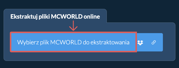 Ekstraktuj pliki MCWORLD online