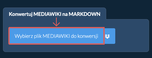 Konwertuj MEDIAWIKI na MARKDOWN