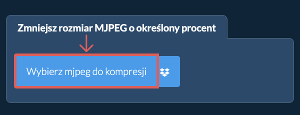 Zmniejsz rozmiar mjpeg o określony procent