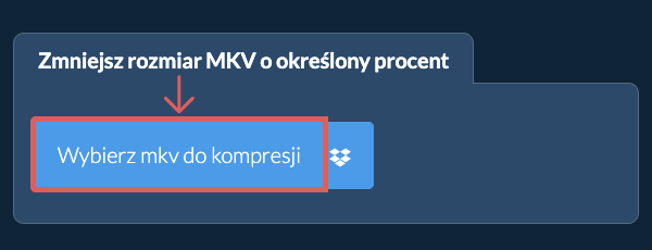 Zmniejsz rozmiar mkv o określony procent