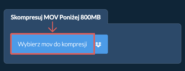 Skompresuj mov Poniżej 800MB