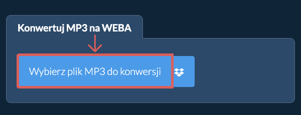 Konwertuj MP3 na WEBA