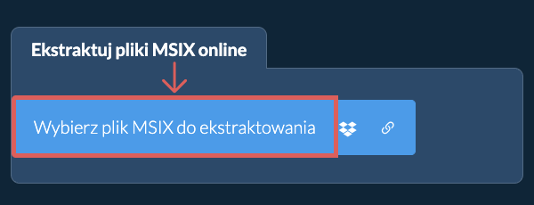 Ekstraktuj pliki MSIX online