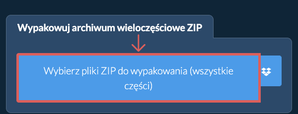 Ekstraktuj pliki ZIP online