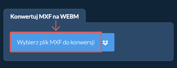 Konwertuj MXF na WEBM