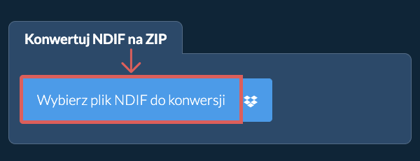 Konwertuj NDIF na ZIP