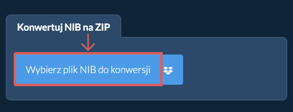 Konwertuj NIB na ZIP