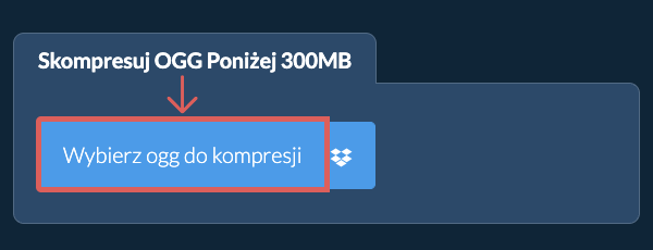 Skompresuj ogg Poniżej 300MB