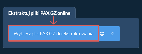 Ekstraktuj pliki PAX.GZ online