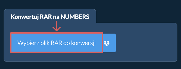 Konwertuj RAR na NUMBERS