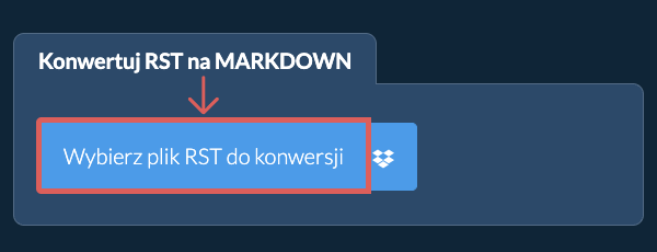 Konwertuj RST na MARKDOWN