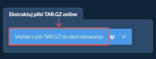 Ekstraktuj pliki TAR.GZ online